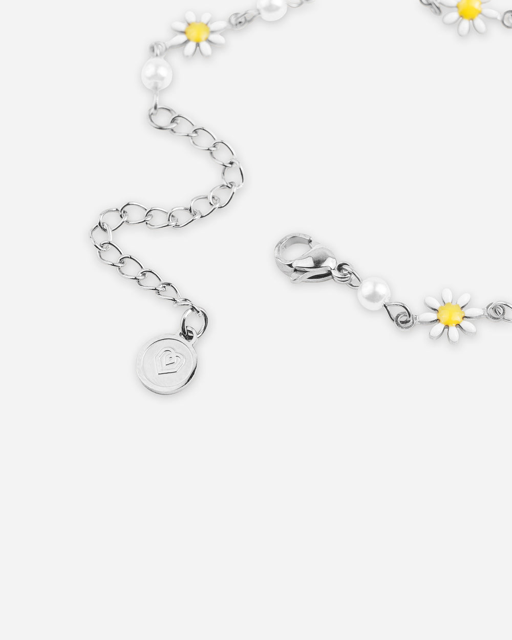 BRACELET DE CHEVILLE Chaînes marguerites - Argent