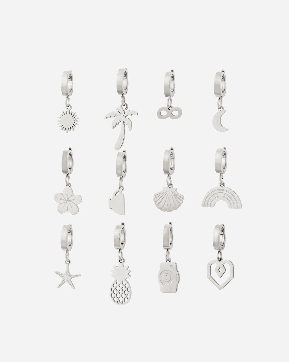 CHARM Fleur tropicale - Argent